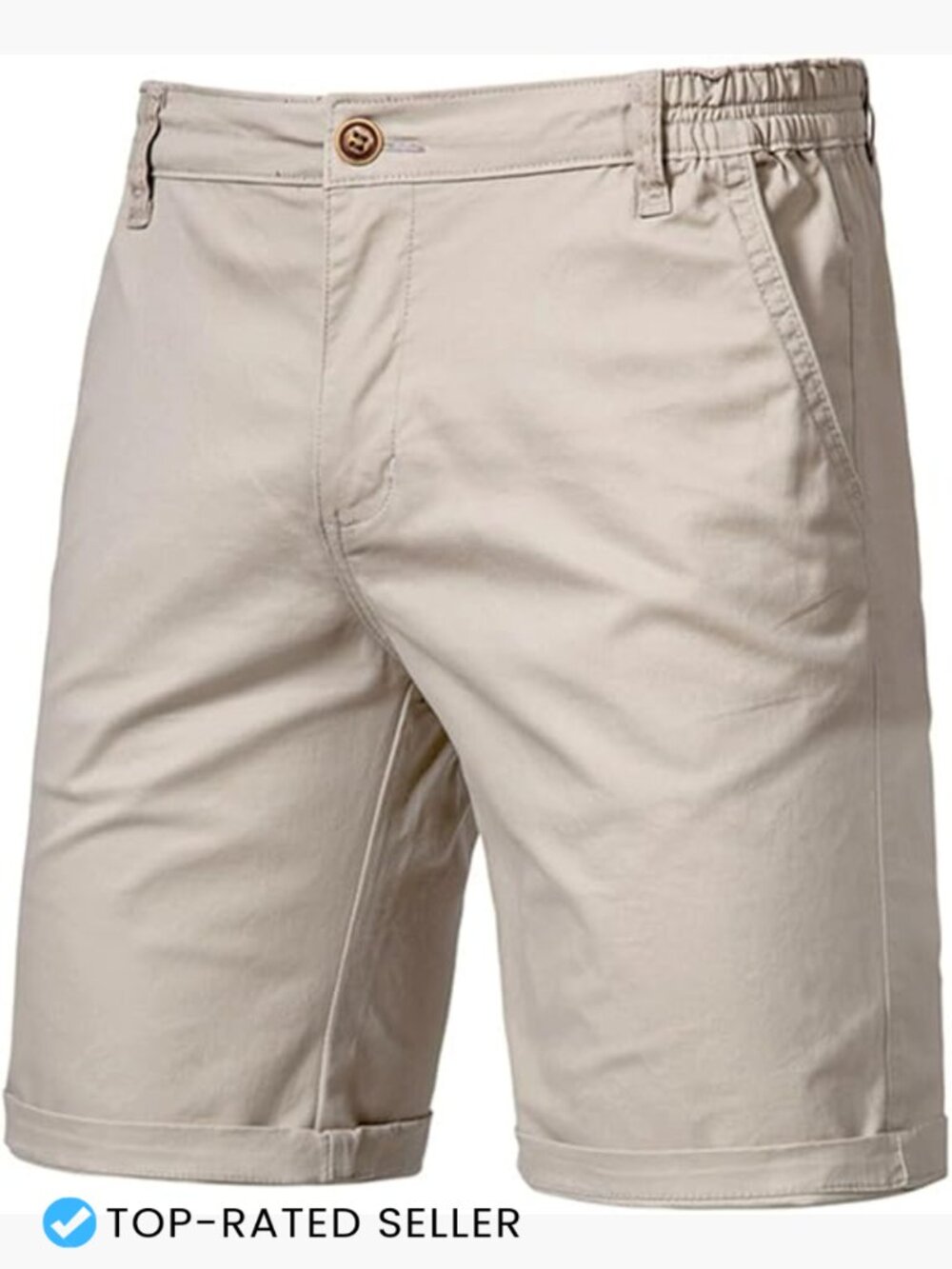 Slim Fit Stretch Chino Shorts Casual Flat Front Summer Cotton Lightweight